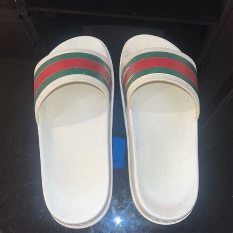 gucci trek slides white